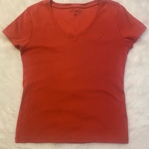 TOMMY HILFIGER  WOMAN V-NECK T-SHIRT SIZE MEDIUM